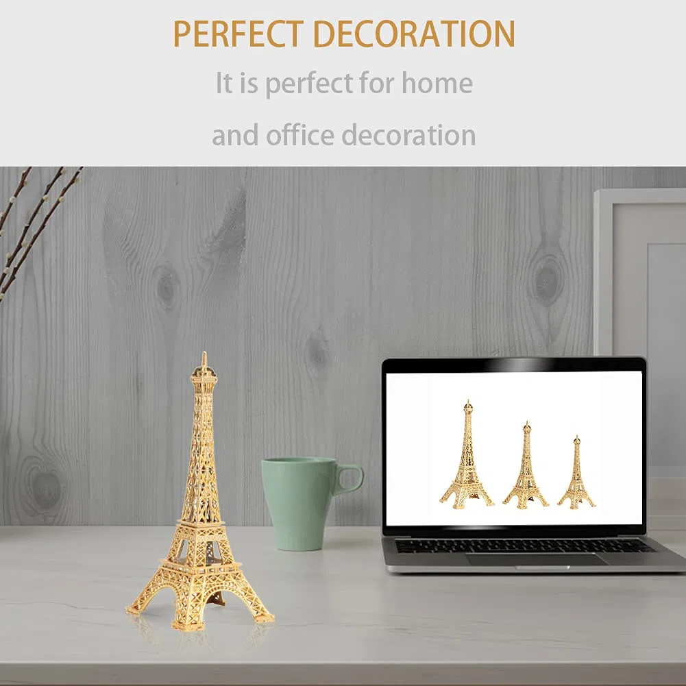 Estatua Coleccionable de la Torre Eiffel - Decoración de Fiesta y Pastel, Figura de Aleación, Soporte de Joyería, Artesanía Francesa