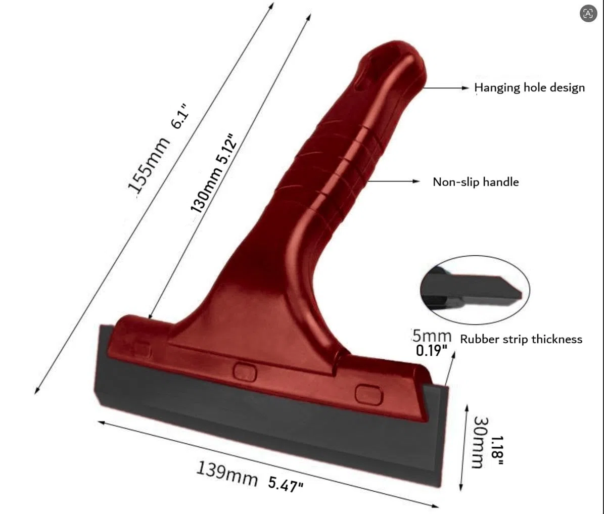 CYBERNOVA 2pcs Rascador de Goma Multiusos con escobilla para Eliminar Agua y Nieve de Ventanas, duchas, Coches, Puertas y Cristales