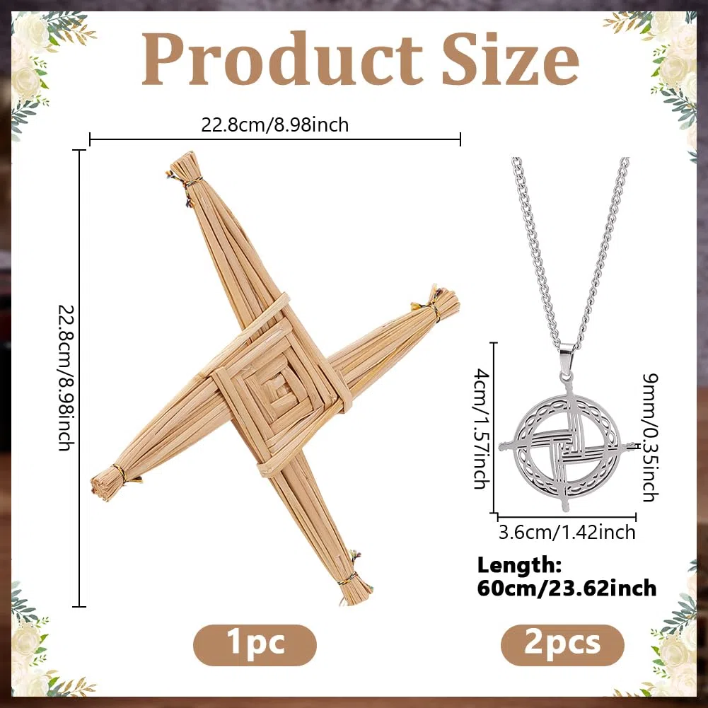 nbeads 3 Piezas 2 Estilos Santa Brigida Cruces Acero Inoxidable Colgante Con Cruz Irlanda De Santa Bégida Irlanda Para Colgar En La Pared Cruces Para Bendiciones Irlandas Regalo