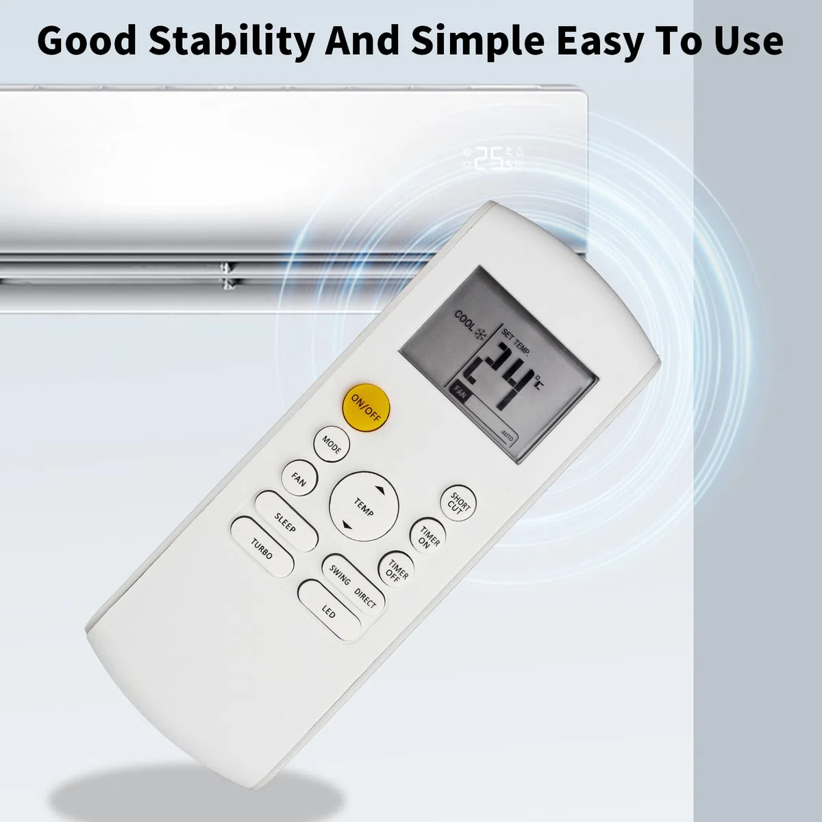 RG57B1/BGE Mando a Distancia Compatible con Media AC Aire Acondicionado RG57B/BGE RG57B1/BGE RG57B2/BGERG57A6/BGEF RG57D/BGE Sustitución Controlador