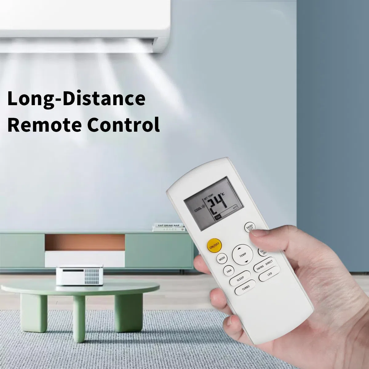 RG57B1/BGE Mando a Distancia Compatible con Media AC Aire Acondicionado RG57B/BGE RG57B1/BGE RG57B2/BGERG57A6/BGEF RG57D/BGE Sustitución Controlador