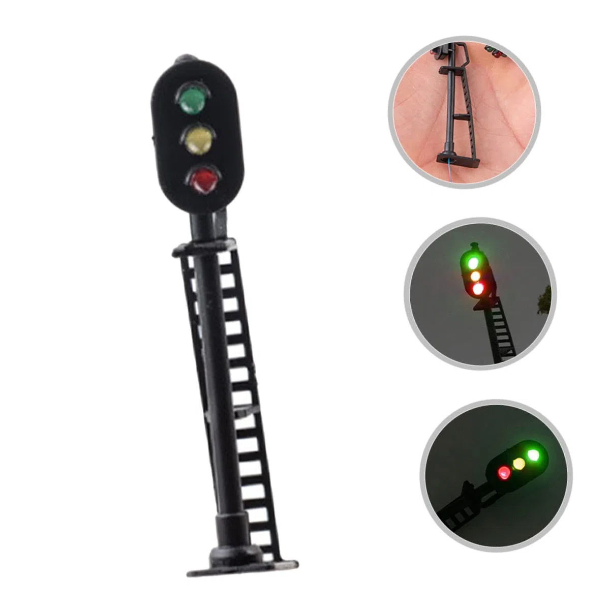 Modelo De Semáforo Mini Semáforo para Maqueta De Tren Material De Simulación para Escenarios De Paisaje Urbano Luminosas