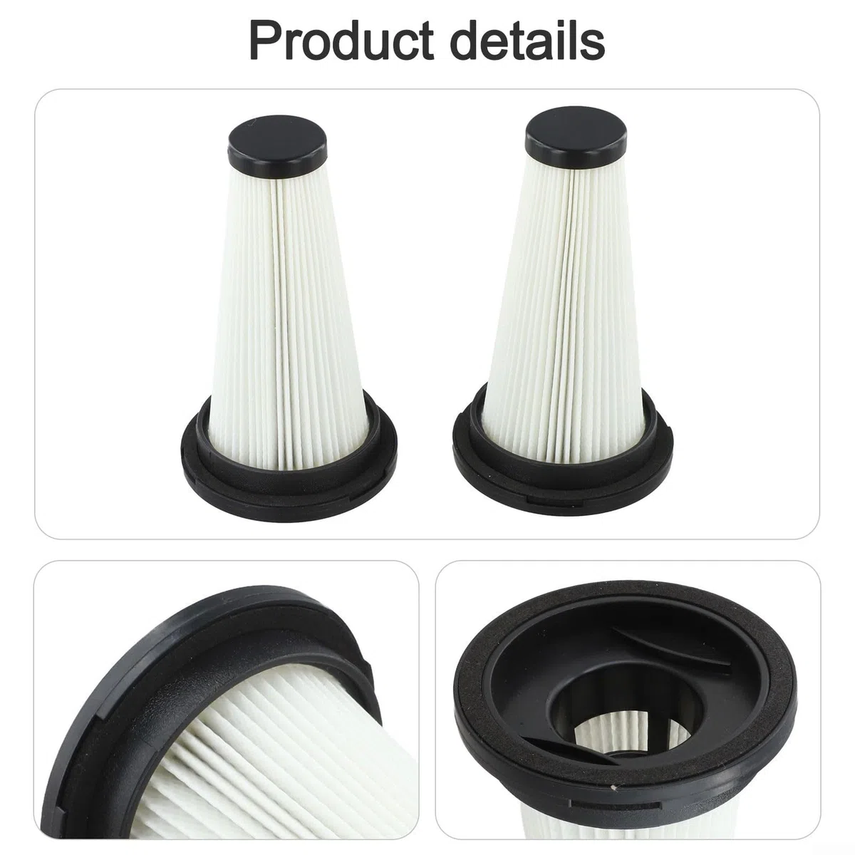Filtro HEPA de repuesto para aspiradora inalámbrica MBYULO, lavable para polvo y caspa de mascotas con carcasa ABS, juego de accesorios de higiene de limpieza del hogar