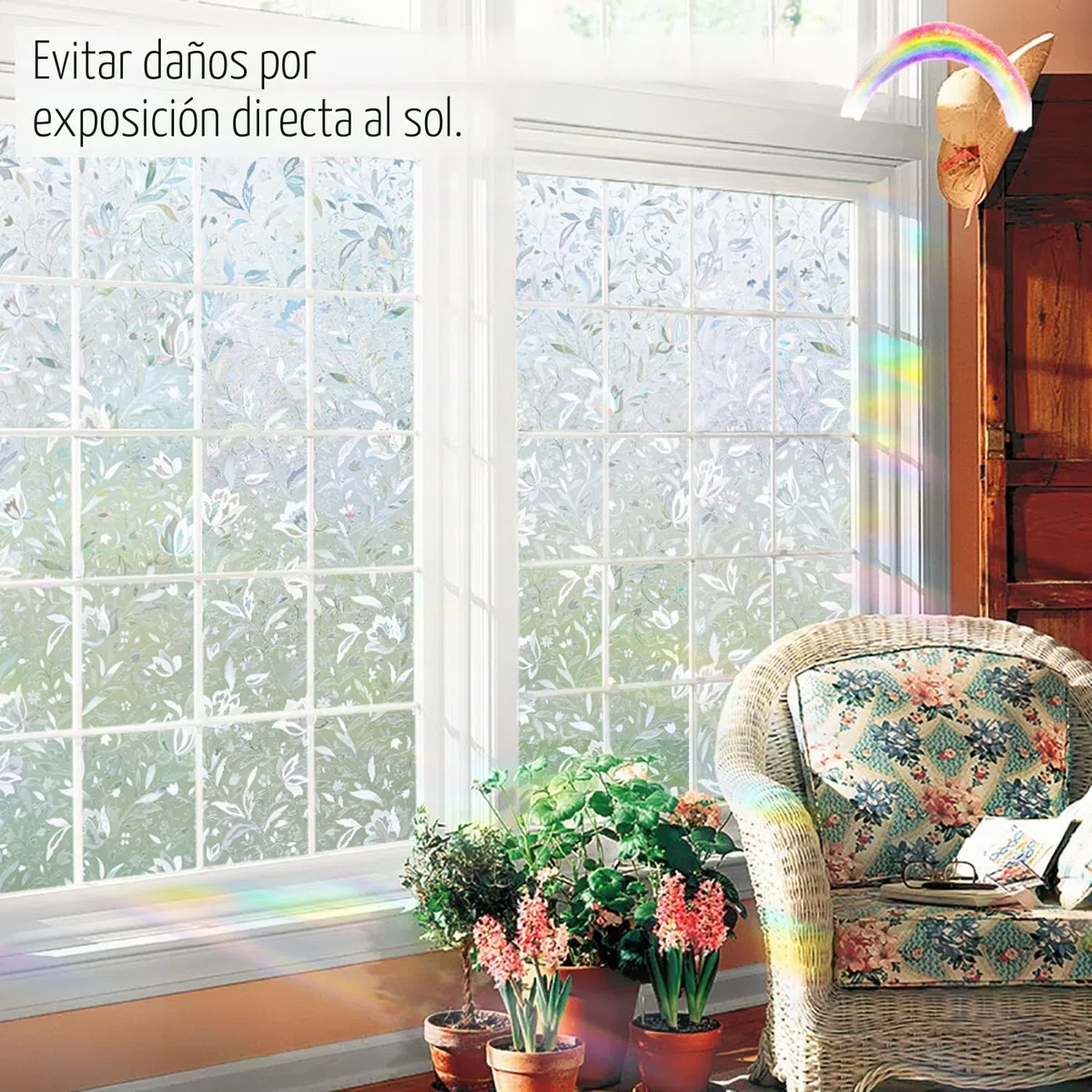 KROMAPOLIS Vinilo para Cristal - Vinilo Ventana privacidad Window Film Ventana privacidad adherencia estática para Ventanas, no Adhesiva, sin Pegamento - 44,5X200CM