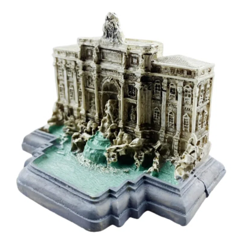 Fontana de Trevi, Roma, Italia, resina, artesanía, recuerdos, escritorio, coleccionable, adorno de mesa, edificios, decoración del hogar, accesorios de regalo