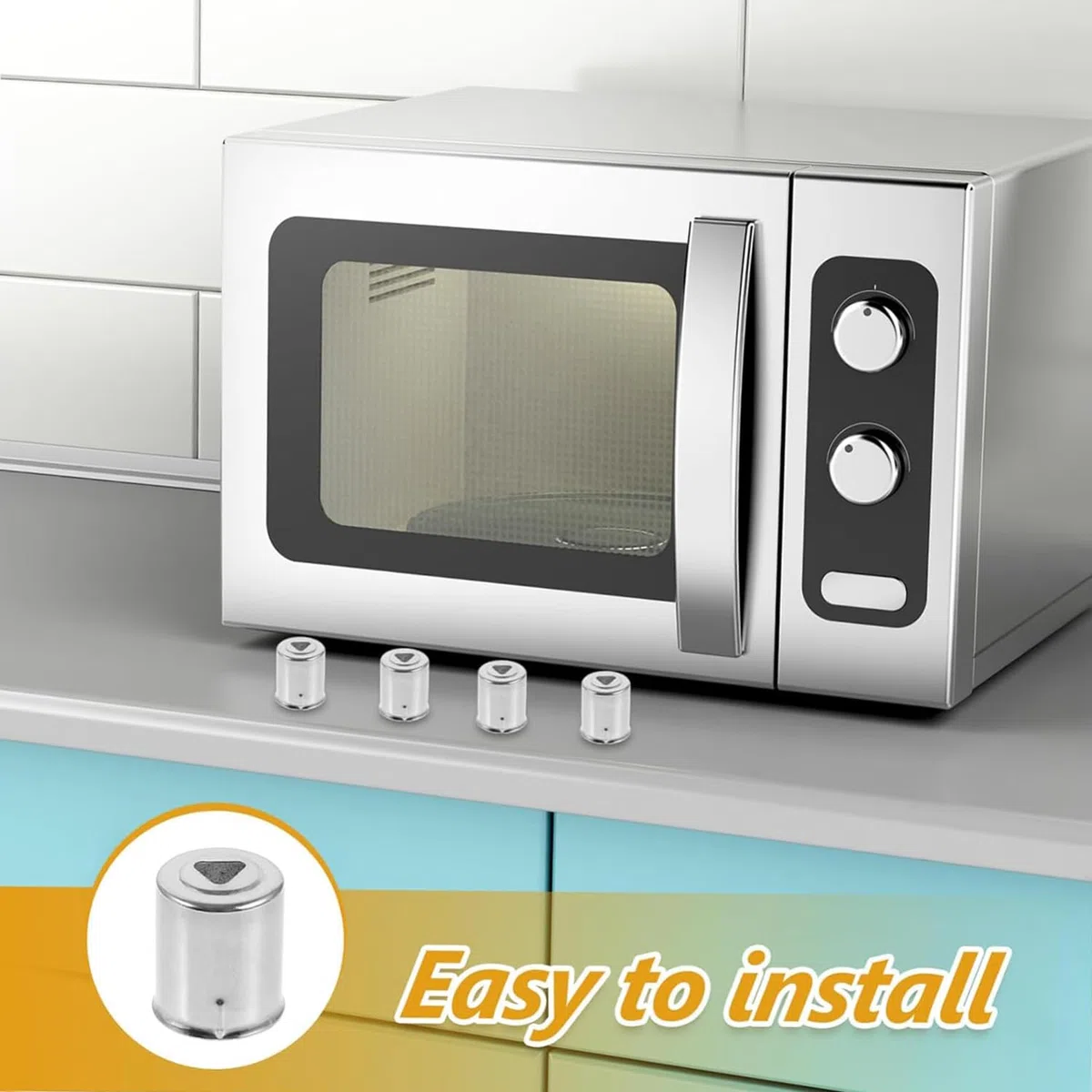 MEISO 5 tapones para horno microondas con magnetrón, repuesto para horno microondas, piezas de reparación, piezas de horno para oficina y restaurante (gris, 17,5 x 14,5 mm)