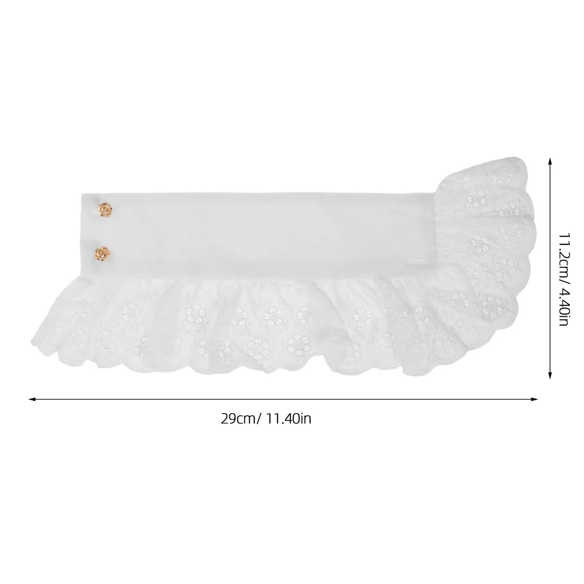 YARNOW Puños Accesorios Elegantes de Encaje Blanco de Manga Falsos para Mujer de Poliéster Cómodos para Banquetes y Ocasiones Formales