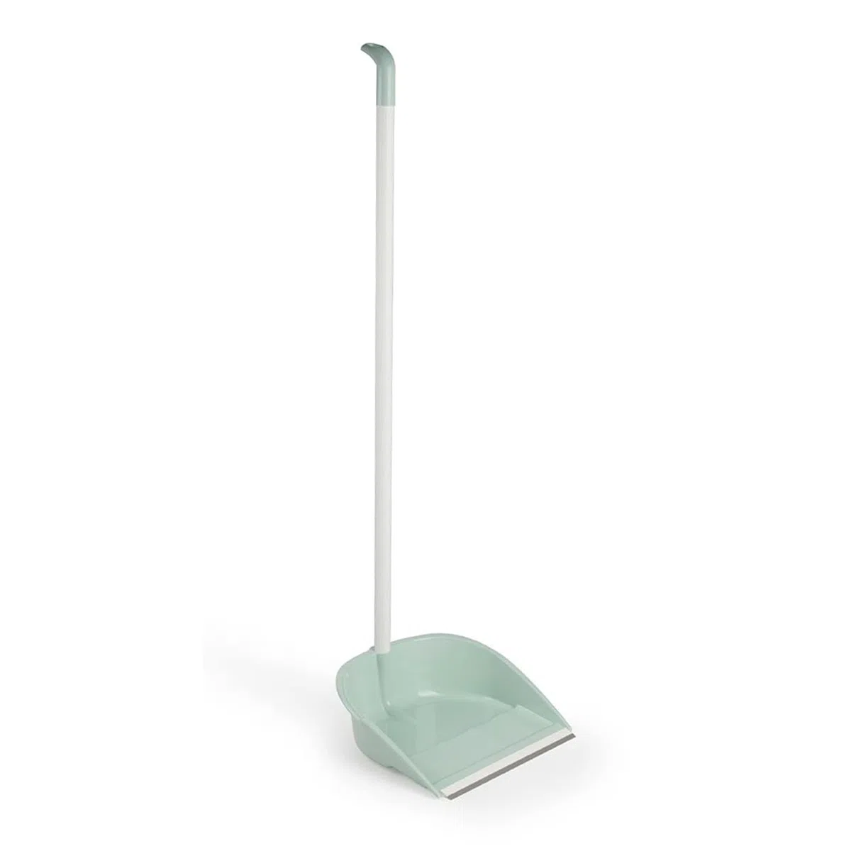 CABLEPELADO Recogedor con Palo plástico engomado | Resistente | Limpieza hogar | Herramienta de Limpieza | Apto para Limpieza de Polvo, Basura, Ceniza u Hojas | 84 cm Altura x 26 cm Ancho | Verde