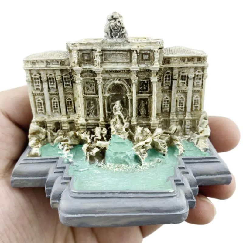 Fontana de Trevi, Roma, Italia, resina, artesanía, recuerdos, escritorio, coleccionable, adorno de mesa, edificios, decoración del hogar, accesorios de regalo