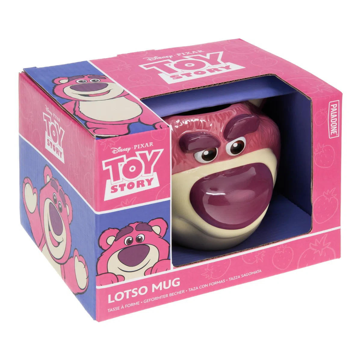 Paladone Taza de cerámica Lotso Huggin Bear de 680 ml, con licencia oficial de Disney Toy Story, ideal para té, chocolate caliente y más. Un regalo para los fans de la cultura pop.