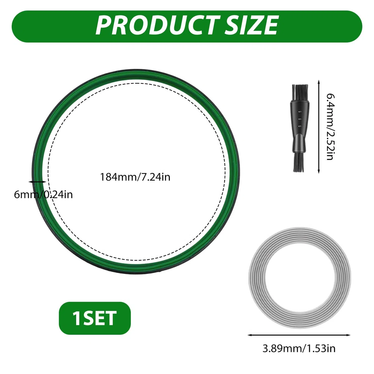 Junta de Tapa de Bol compatible con Thermomix TM31 Robot de Cocina Accesorio, Junta de Silicona compatible con Thermomix Vorwerk TM31, 1 Juntas de Tapa, 2 Juntas de Cuchillos y 1 Cepillo de limpieza