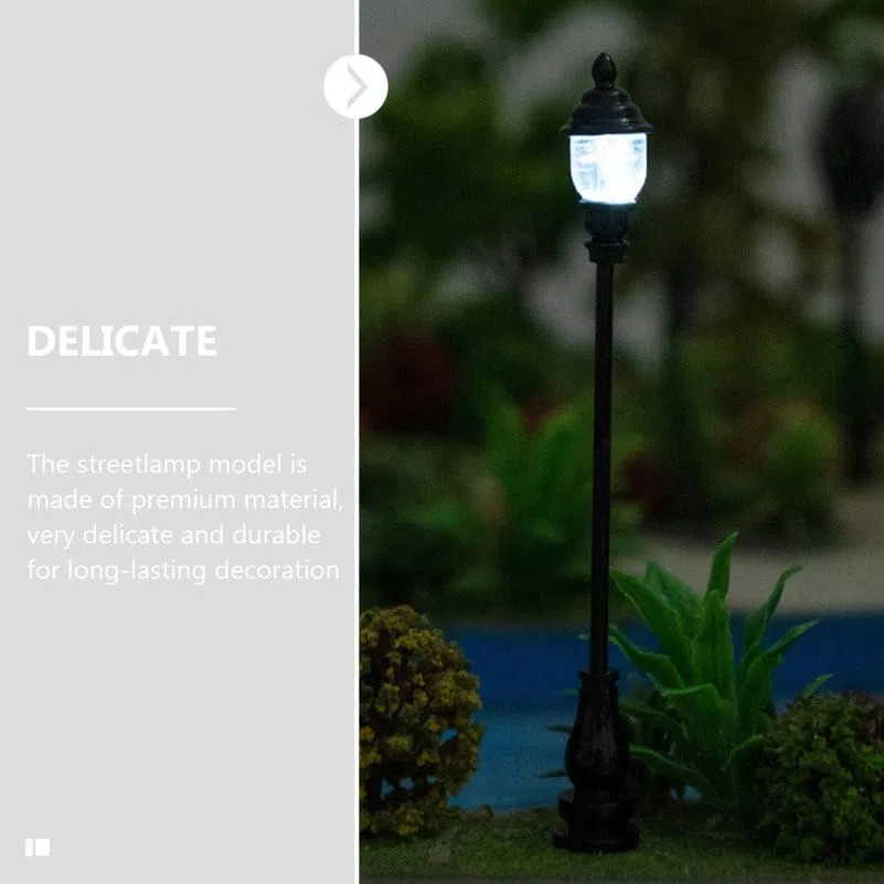 DOITOOL 5 Piezas Farola En Miniatura Modelo De Lámpara Para Maquetas Decoración De Jardín En Miniatura Y Paisaje Accesorios Para Casas De Muñecas Dioramas Y Tren