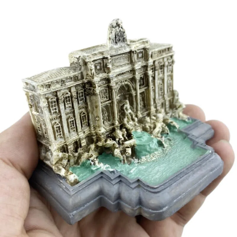 Fontana de Trevi, Roma, Italia, resina, artesanía, recuerdos, escritorio, coleccionable, adorno de mesa, edificios, decoración del hogar, accesorios de regalo