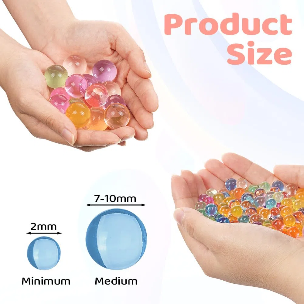100000 Piezas Perlas de Agua Coloridas, Bolas de Gel No TóXico y Biodegradable, Perlas de Gel Reutilizable para Rellenar Jarrones, Bodas, Decoración del Hogar o de Plantas