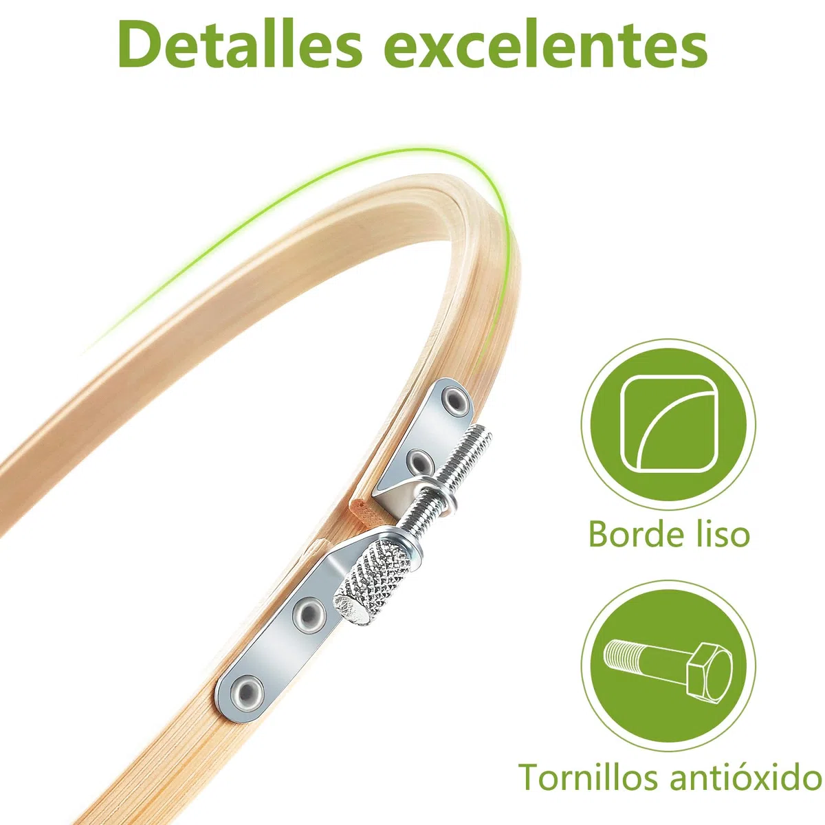 Siumir Bastidores para Bordar 3 Piezas, 13/17/20 cm Aros de Bordado Aro de Punto de Cruz Circulo, Marco de Punto de Cruz de Bambú para DIY Art Craft