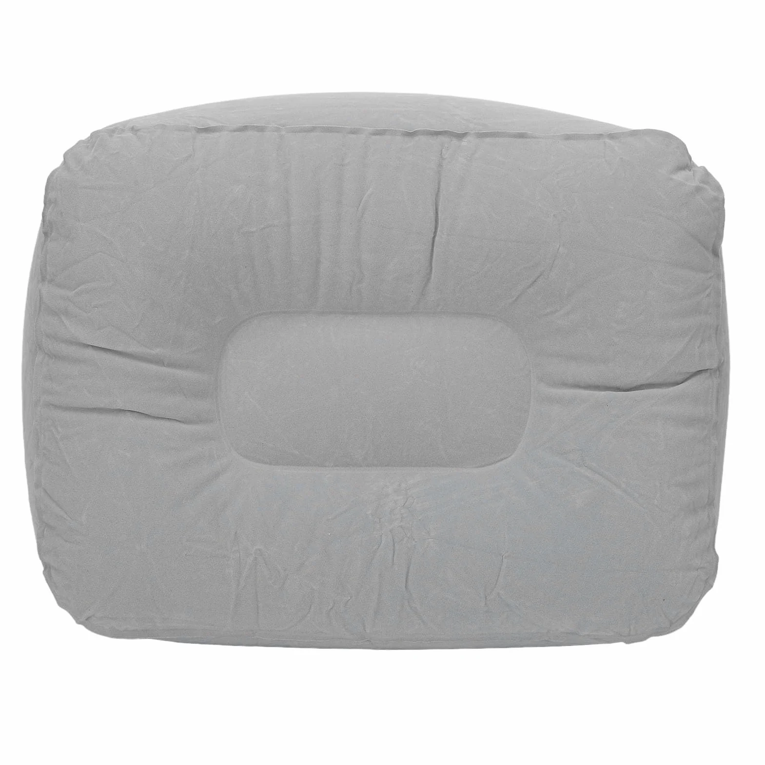 Cryfokt Almohada Inflable para Reposapiés, Almohada Portátil de Viaje para Pies, Material de Flocado de PVC, Ajustable, Almohada de Apoyo para Piernas de Inflado Rápido para Aviones