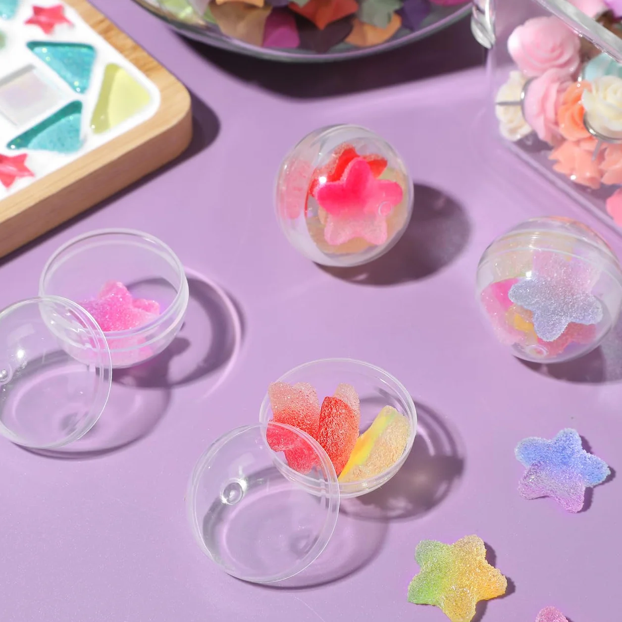 Toddmomy 100 Piezas Bolas Transparentes De Plástico Rellenables 1.1 Pulgadas para Manualidades Decoración De Fiesta Máquinas Expendedoras Y Regalos Infantiles