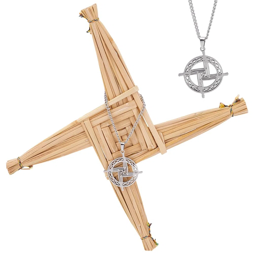 nbeads 3 Piezas 2 Estilos Santa Brigida Cruces Acero Inoxidable Colgante Con Cruz Irlanda De Santa Bégida Irlanda Para Colgar En La Pared Cruces Para Bendiciones Irlandas Regalo