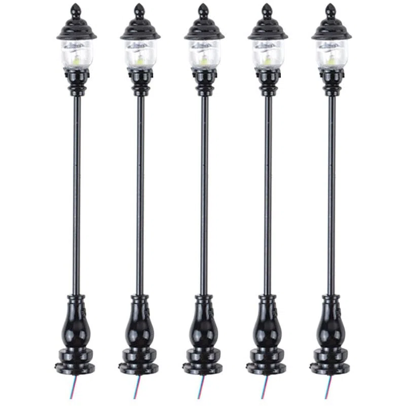 DOITOOL 5 Piezas Farola En Miniatura Modelo De Lámpara Para Maquetas Decoración De Jardín En Miniatura Y Paisaje Accesorios Para Casas De Muñecas Dioramas Y Tren