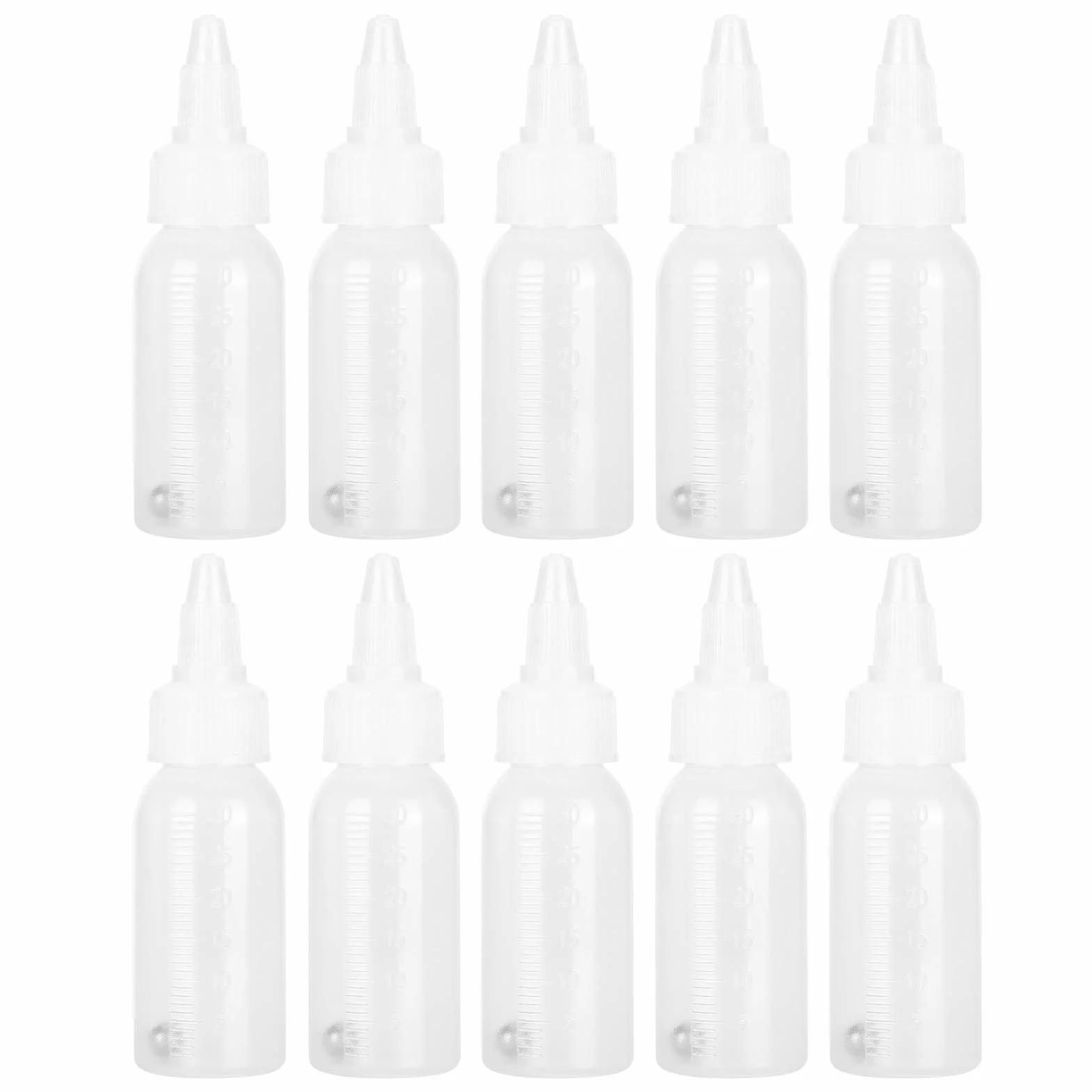 Jarras de almacenamiento de pintura de 30 ml Botellas de aerógrafo vacío recipientes de plástico con escala para mezcla de pintura de arte y elaboración detallada