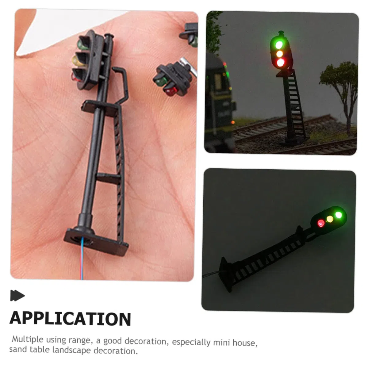 Modelo De Semáforo Mini Semáforo para Maqueta De Tren Material De Simulación para Escenarios De Paisaje Urbano Luminosas