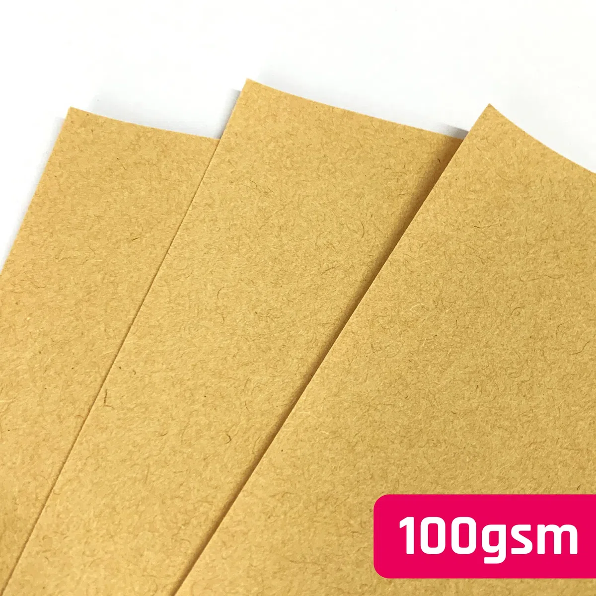100 hojas, Papel Kraft Marrón A4, 100 g/m²