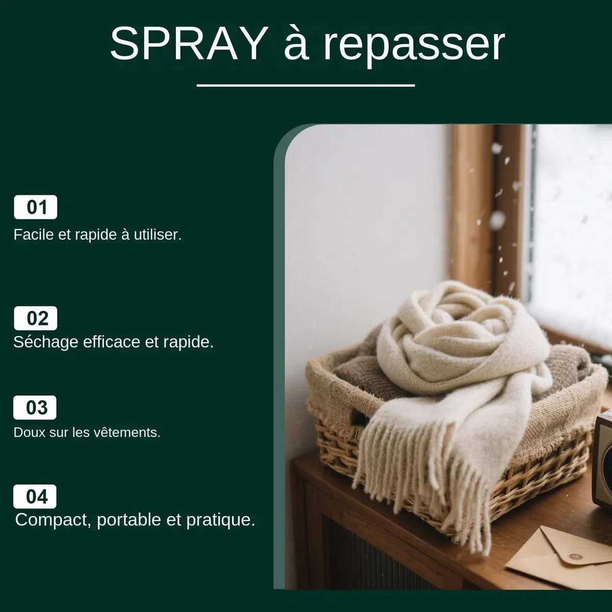 Spray de Almidón Líquido para Planchar, 100ml Bruma Polivalente Anti-Estática Sin Desprendimiento - Spray para Planchar Textiles - Para Lino, Poliéster, Lana, Seda, Hogar, Viajes, Profesionales